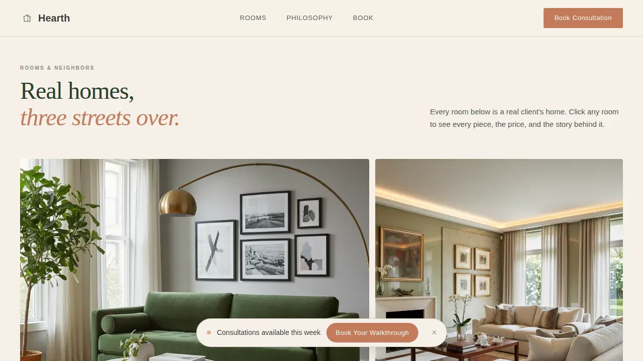 Refined Home Furnishings Landing Page Template