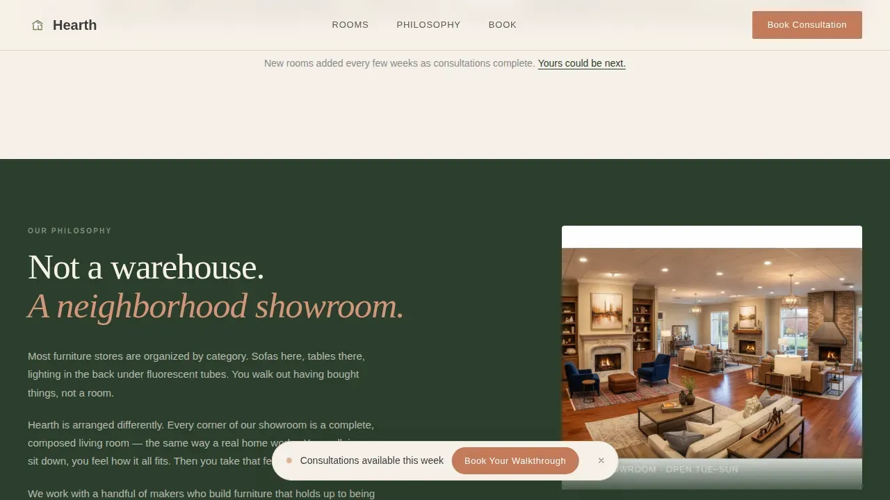 Refined Home Furnishings Landing Page Template