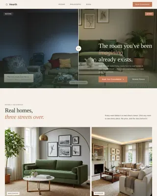 Refined Home Furnishings Landing Page Template