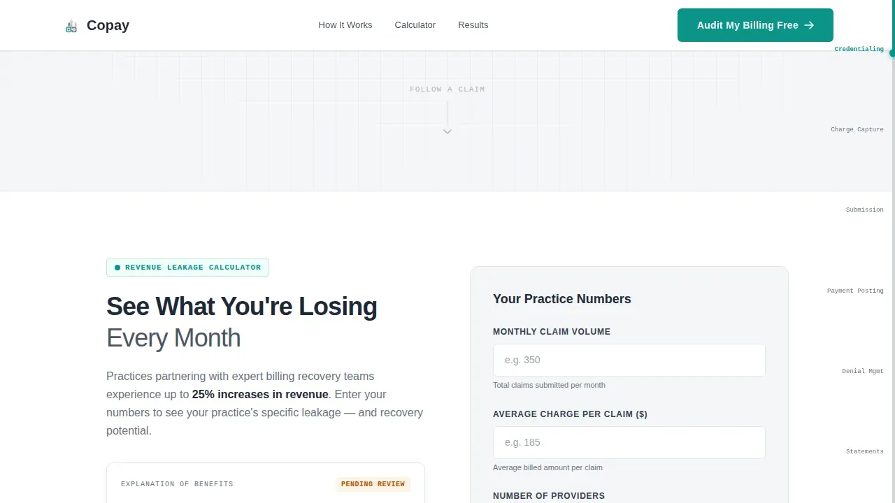 General Practitioner Cost Calculator Website Template