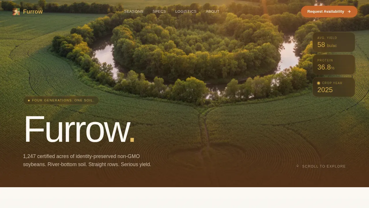 Seasonal Crop Farm Landing Page Template