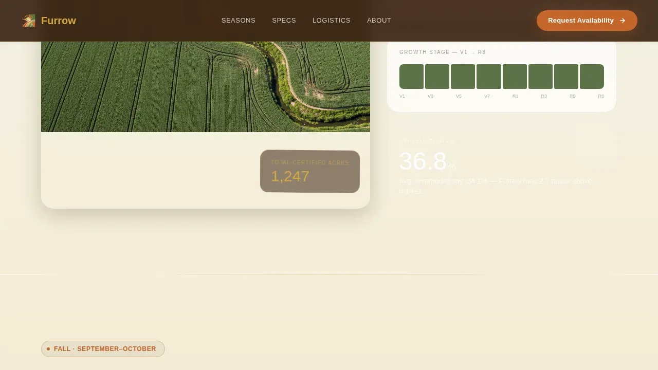 Seasonal Crop Farm Landing Page Template