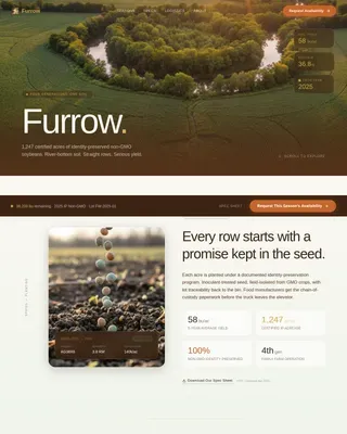 Seasonal Crop Farm Landing Page Template