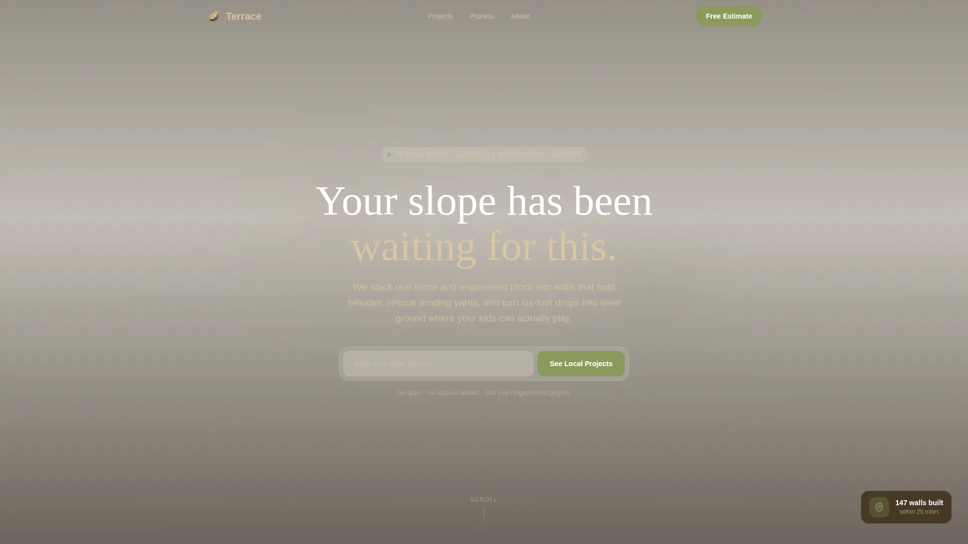 Retaining Wall Builder Landing Page Template