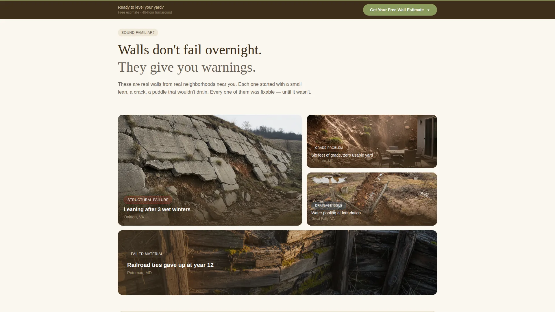 Retaining Wall Builder Landing Page Template