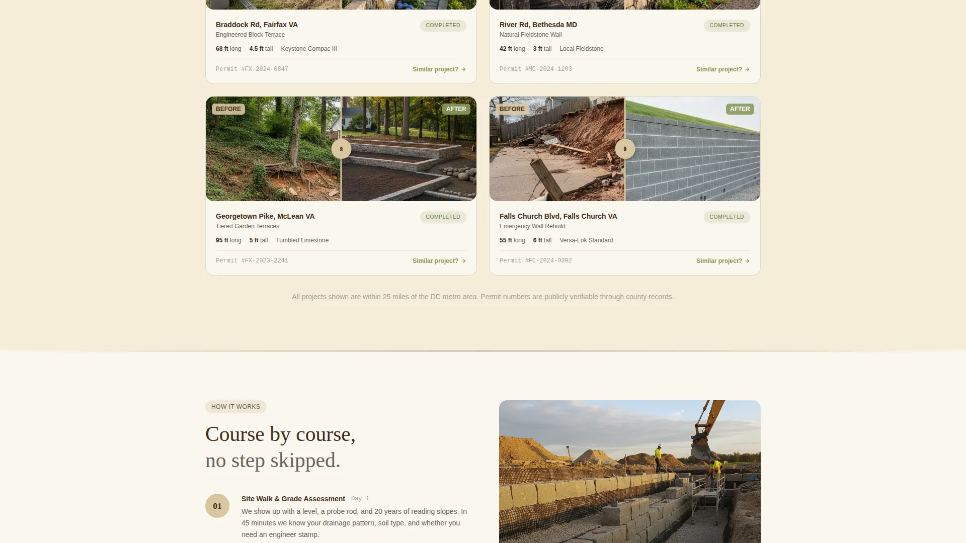 Retaining Wall Builder Landing Page Template