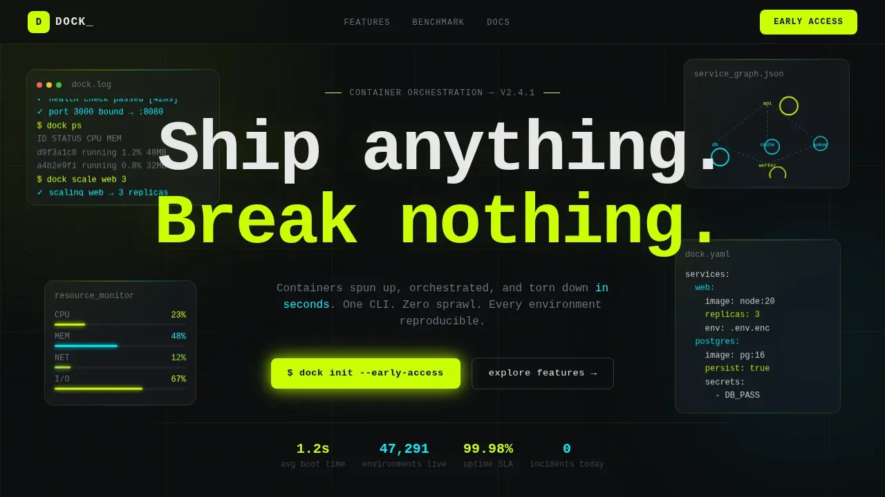Rapid Logistics Platform Landing Page Template