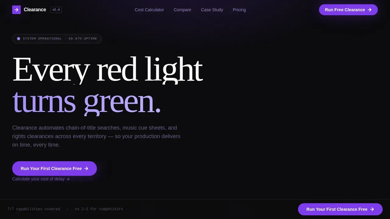 Intelligent Compliance Platform Landing Page Template