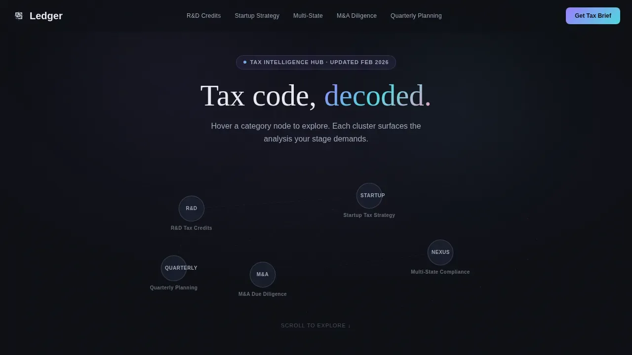 Accounting Firm Landing Page Template | Tax Strategy Hub