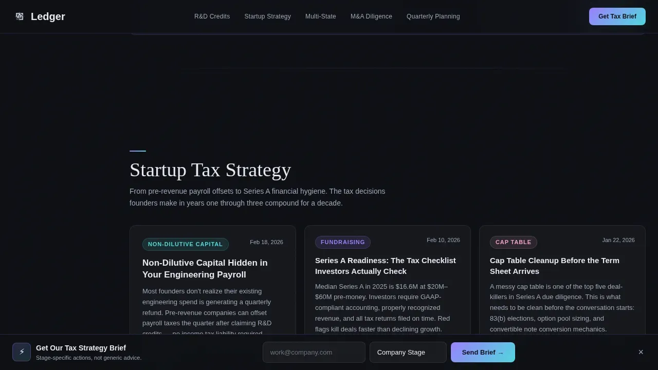 Accounting Firm Landing Page Template | Tax Strategy Hub