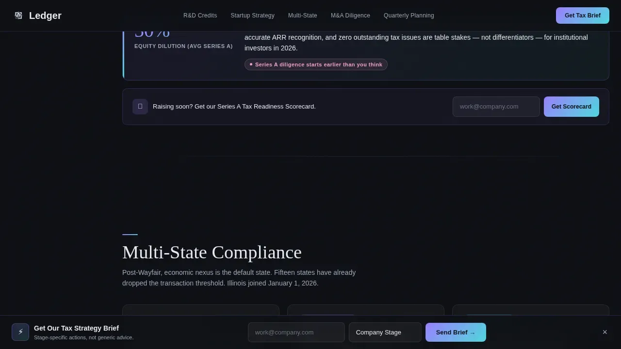 Accounting Firm Landing Page Template | Tax Strategy Hub