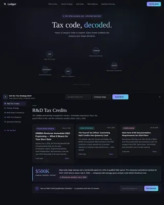 Accounting Firm Landing Page Template | Tax Strategy Hub