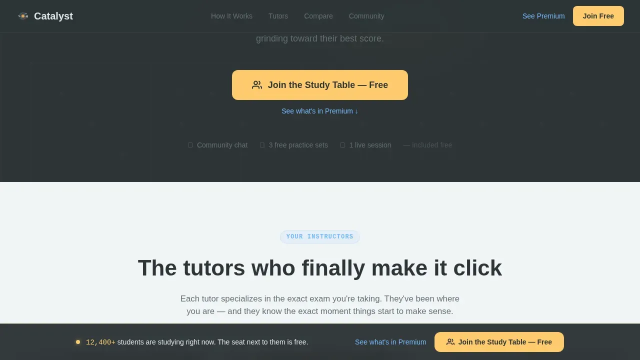 Chemistry Exam Prep Landing Page Template