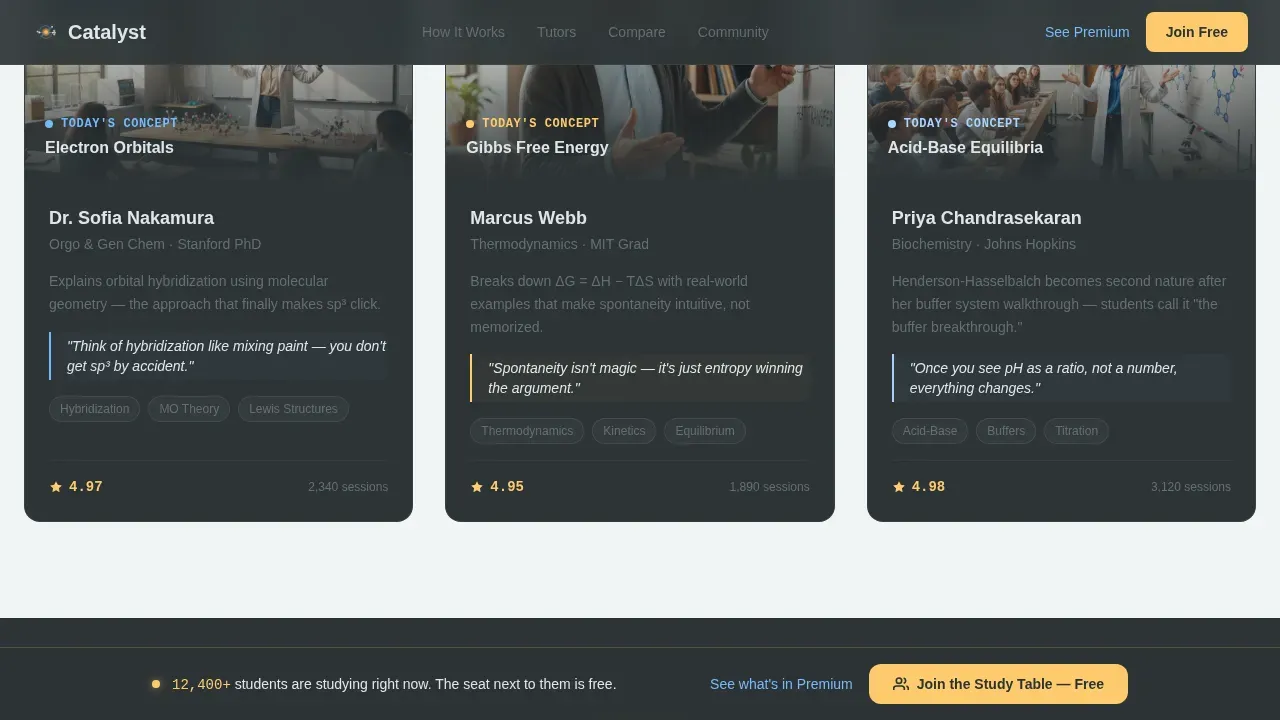 Chemistry Exam Prep Landing Page Template