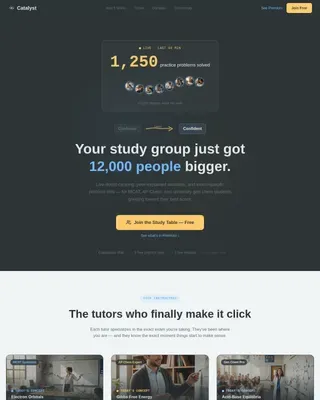 Chemistry Exam Prep Landing Page Template