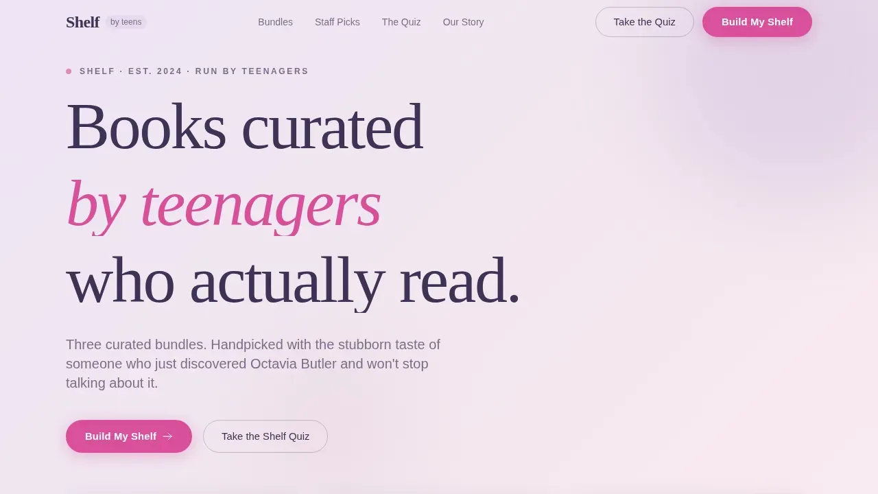 Community Youth Bookshop Landing Page Template