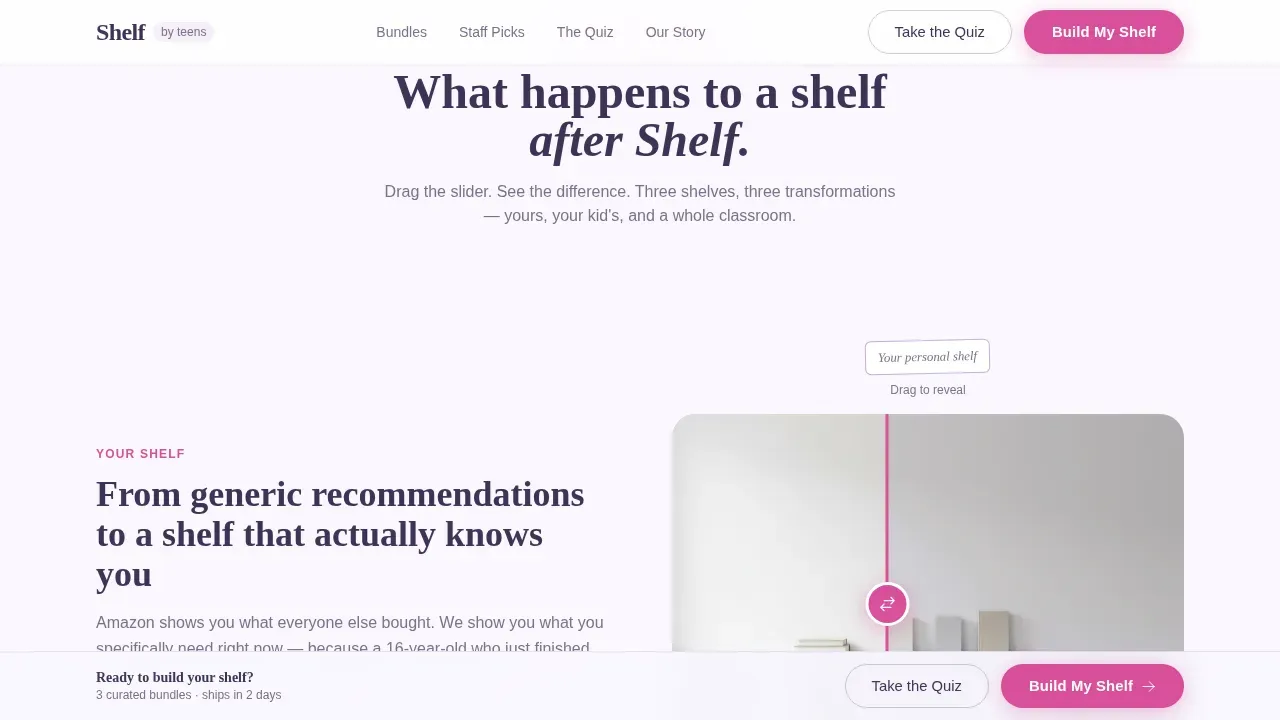 Community Youth Bookshop Landing Page Template