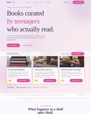 Community Youth Bookshop Landing Page Template