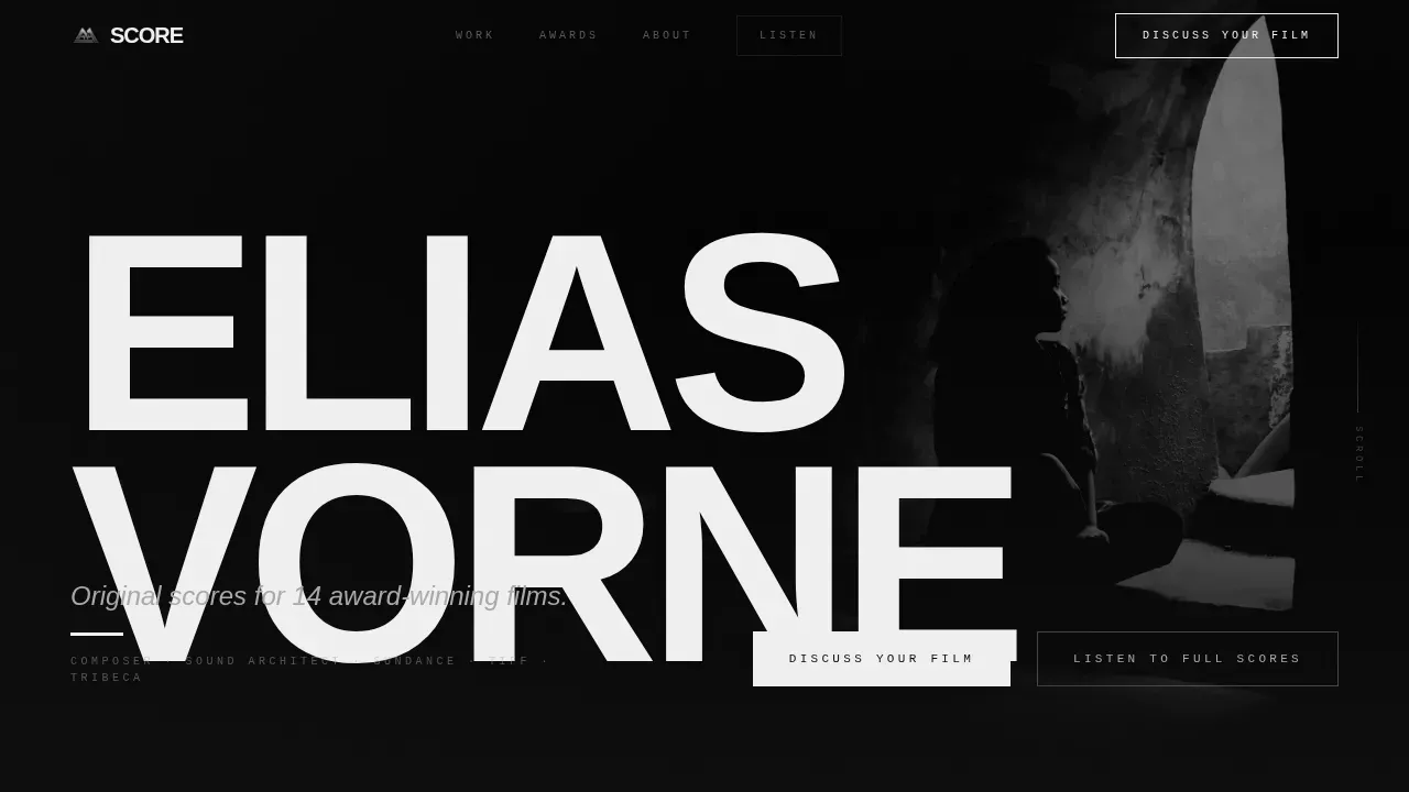Acclaimed Music Composer Landing Page Template