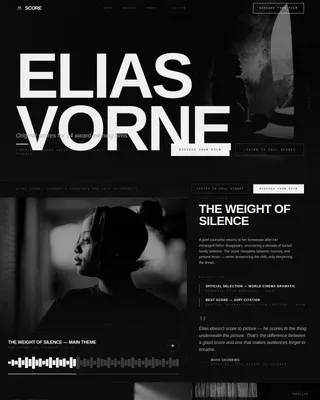 Acclaimed Music Composer Landing Page Template