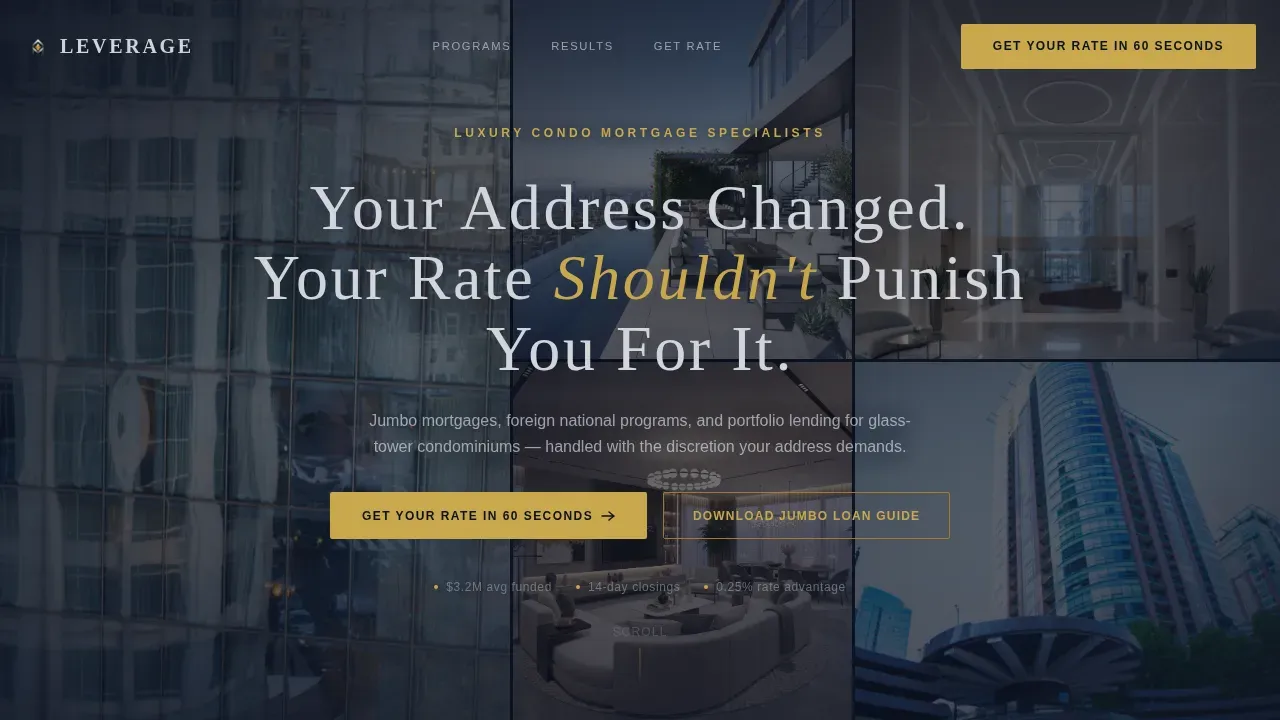 Elite Mortgage Advisory Landing Page Template