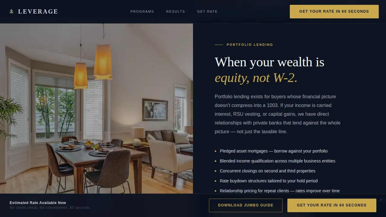 Elite Mortgage Advisory Landing Page Template
