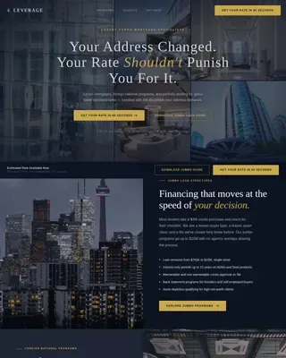 Elite Mortgage Advisory Landing Page Template
