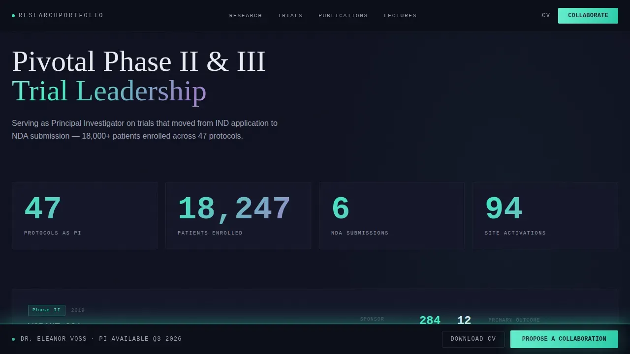Expert Clinical Practice Landing Page Template
