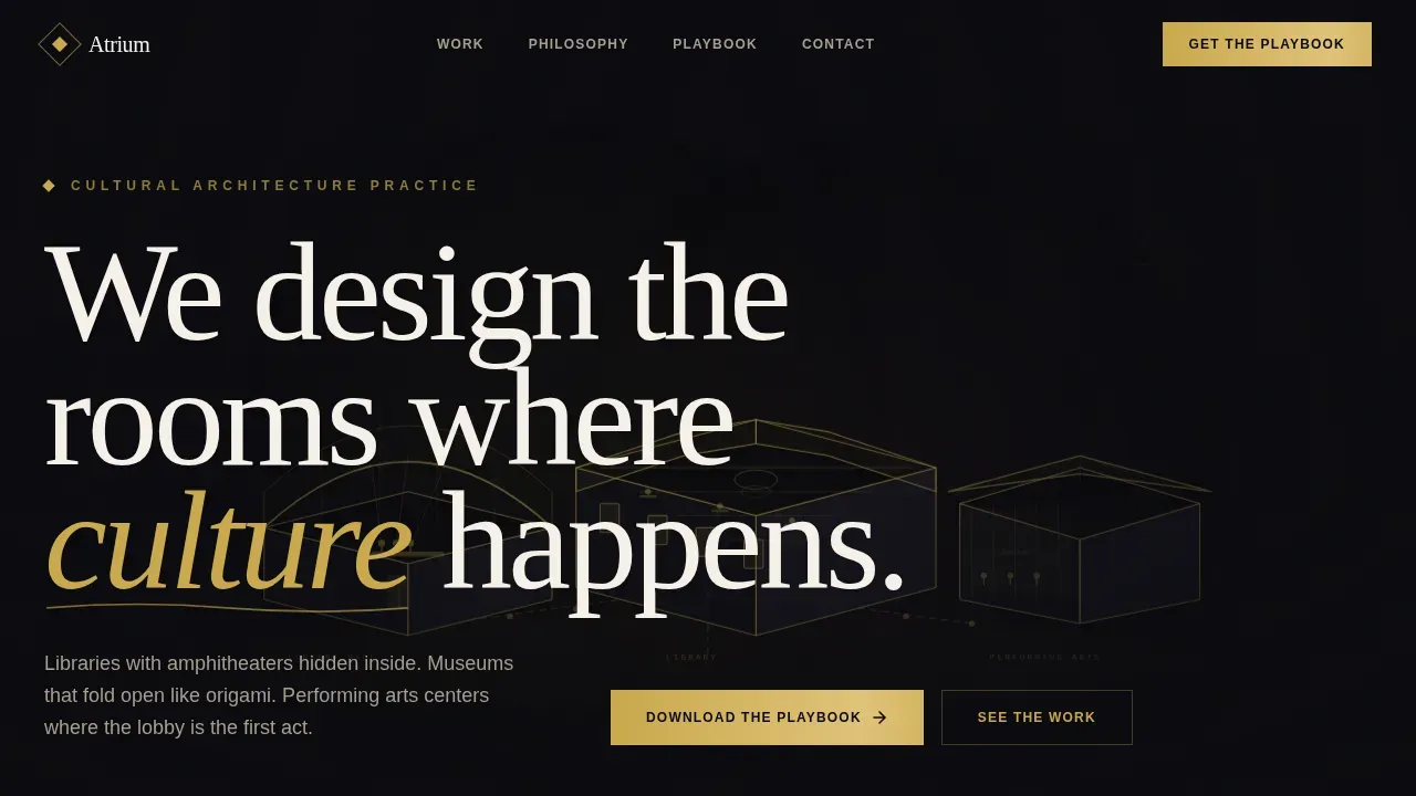 Visionary Architectural Design Landing Page Template