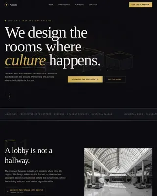 Visionary Architectural Design Landing Page Template