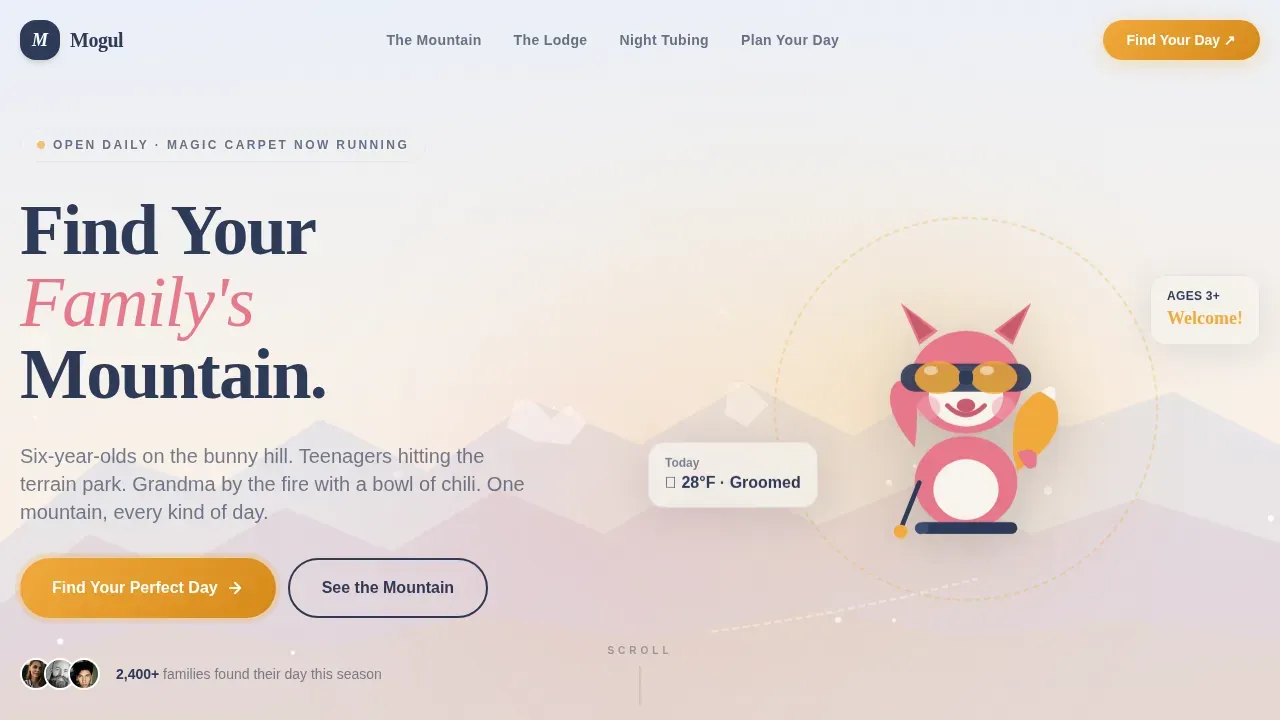 Family Travel & Experience Booking Website Template