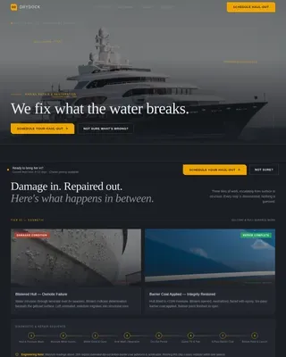 Expert Marine Restoration Landing Page Template