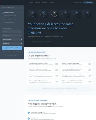 Audiology New Patient Landing Page Template