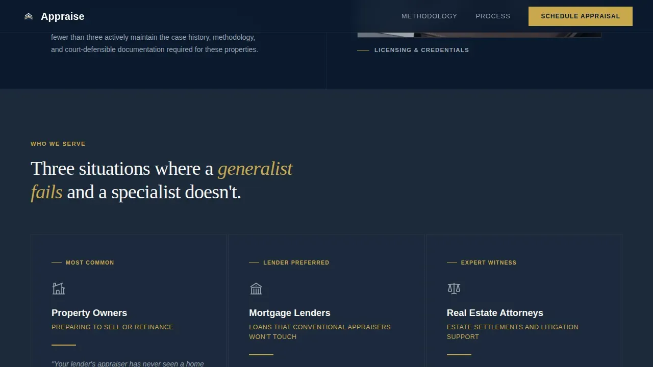 Earth-Sheltered Home Valuation Landing Page Template