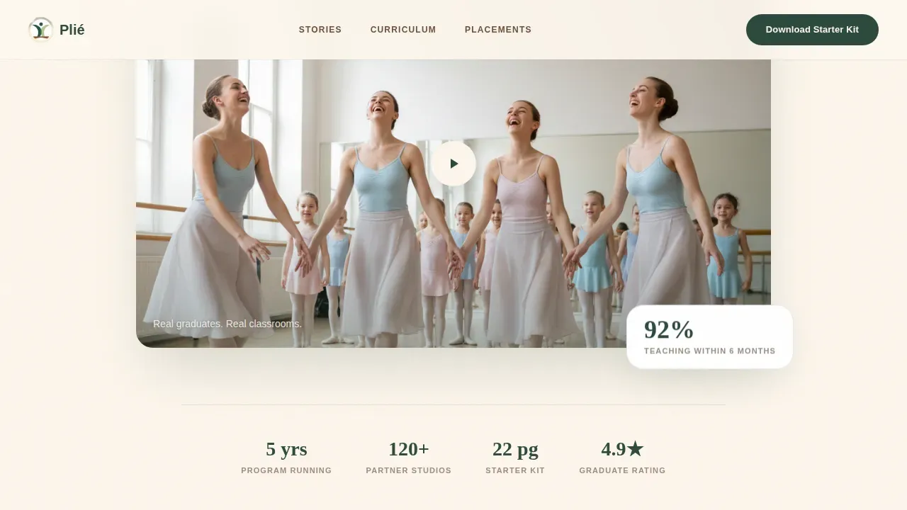 Professional Dance Instruction Landing Page Template