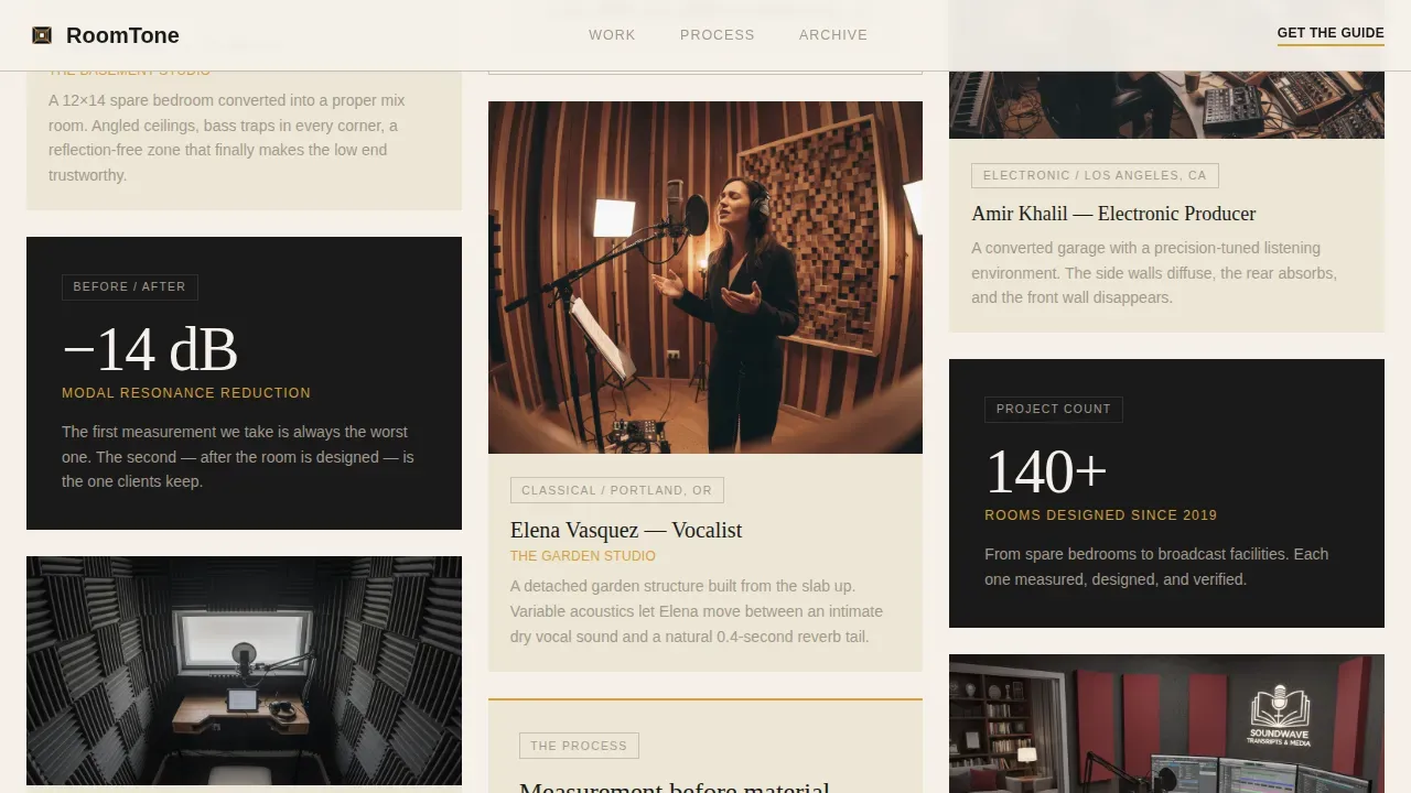 Acoustic & Specialty Design Blog Website Template
