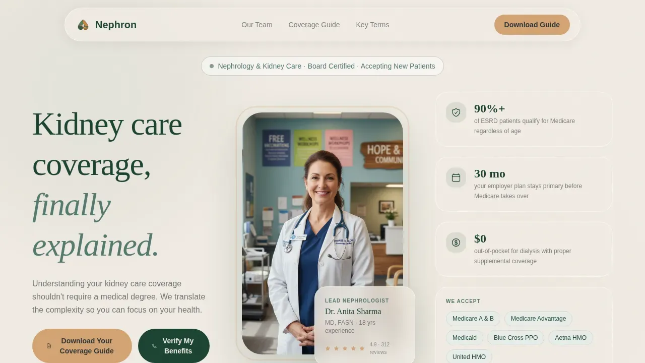 Nephrologist Comparison Website Template