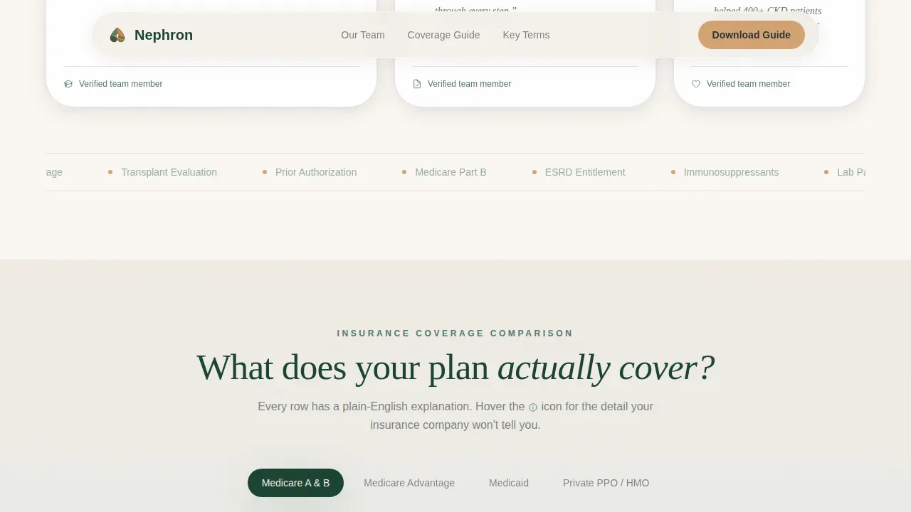 Nephrologist Comparison Website Template