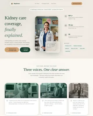 Nephrologist Comparison Website Template