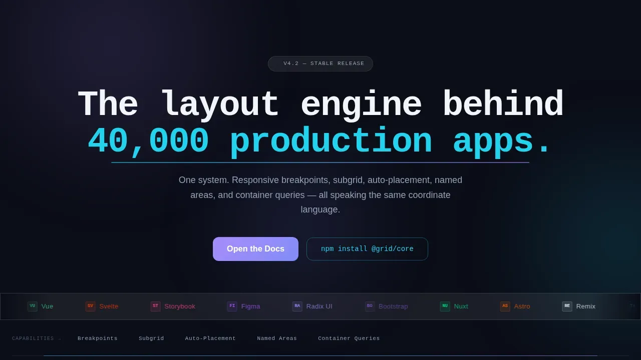 Design System & Component Library Portfolio Website Template