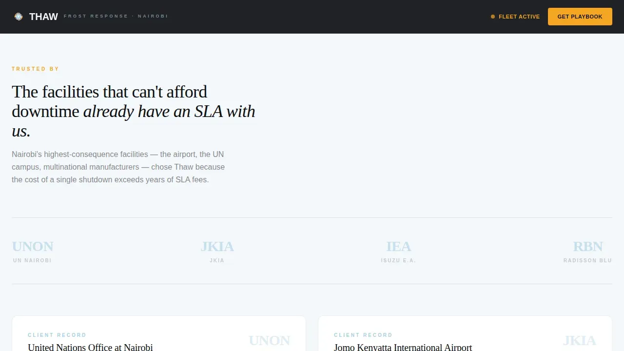 Swift Winter Response | Free Website Template | Rocket