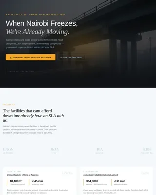 Swift Winter Response | Free Website Template | Rocket