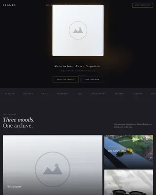 Vintage Eyewear Collection Landing Page Template