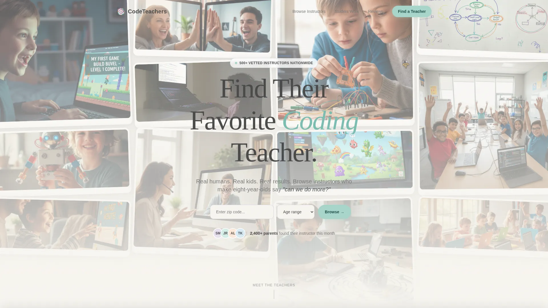 Coding Instructor Directory Landing Page Template