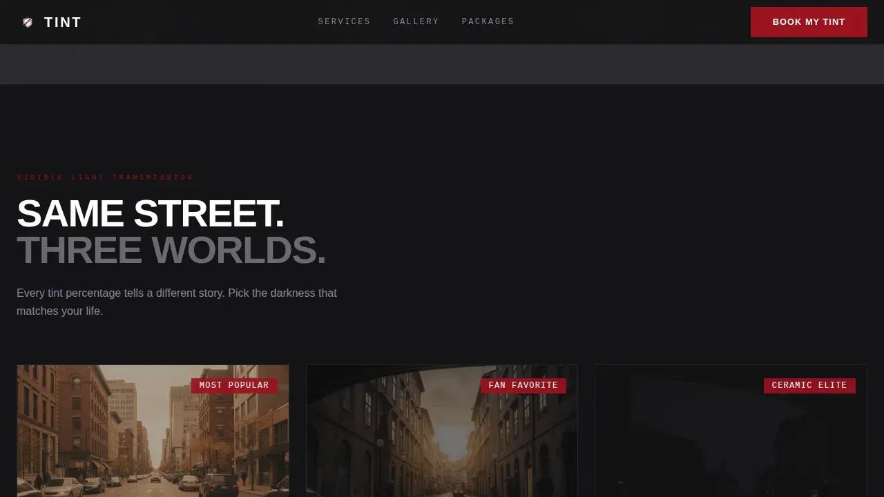 Premium Window Tinting Landing Page Template