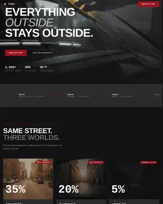Premium Window Tinting Landing Page Template