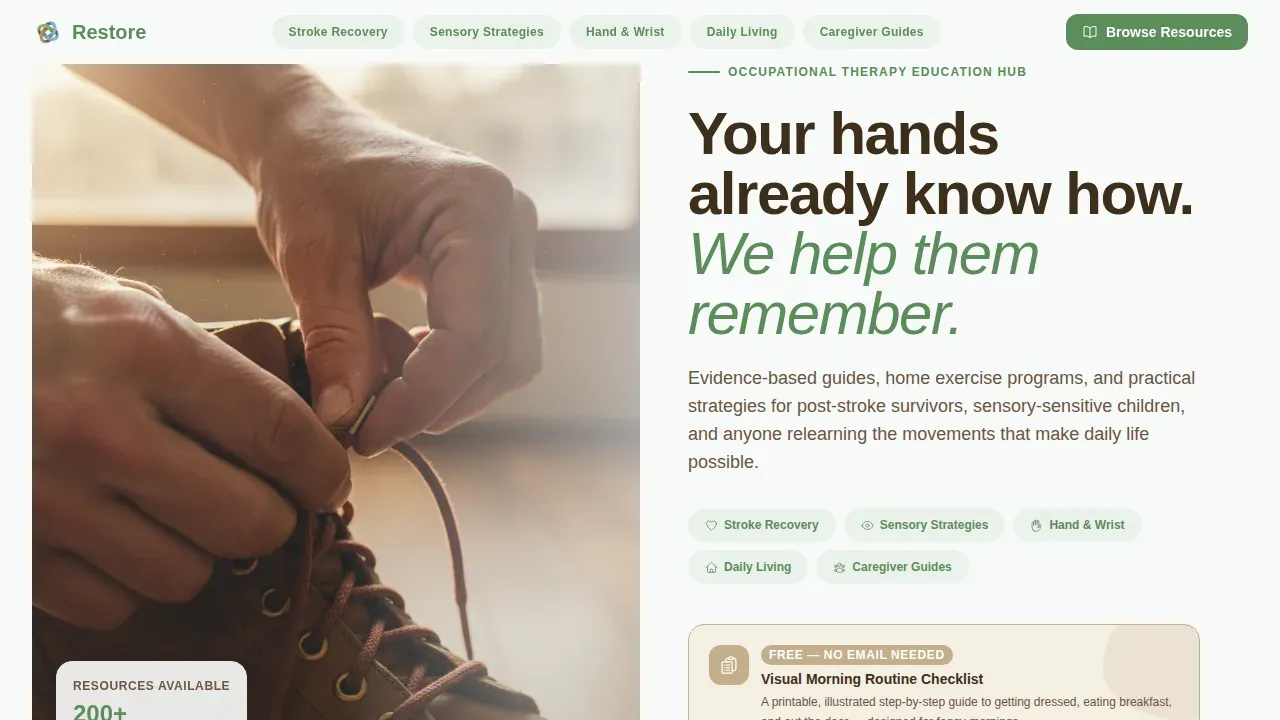 Expert Occupational Therapy Landing Page Template