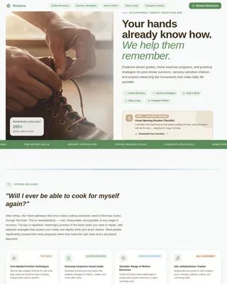 Expert Occupational Therapy Landing Page Template