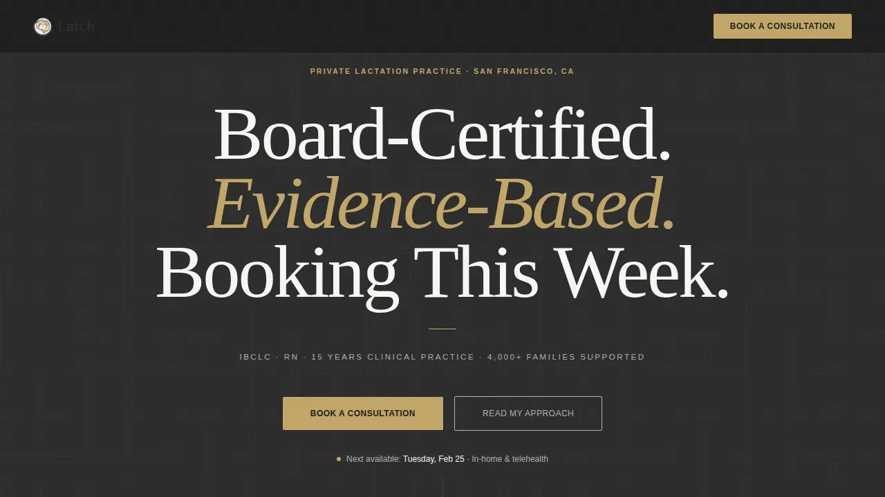 Certified Lactation Consultant Landing Page Template