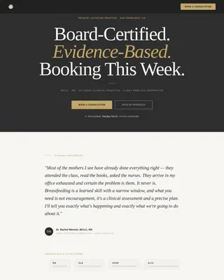 Certified Lactation Consultant Landing Page Template